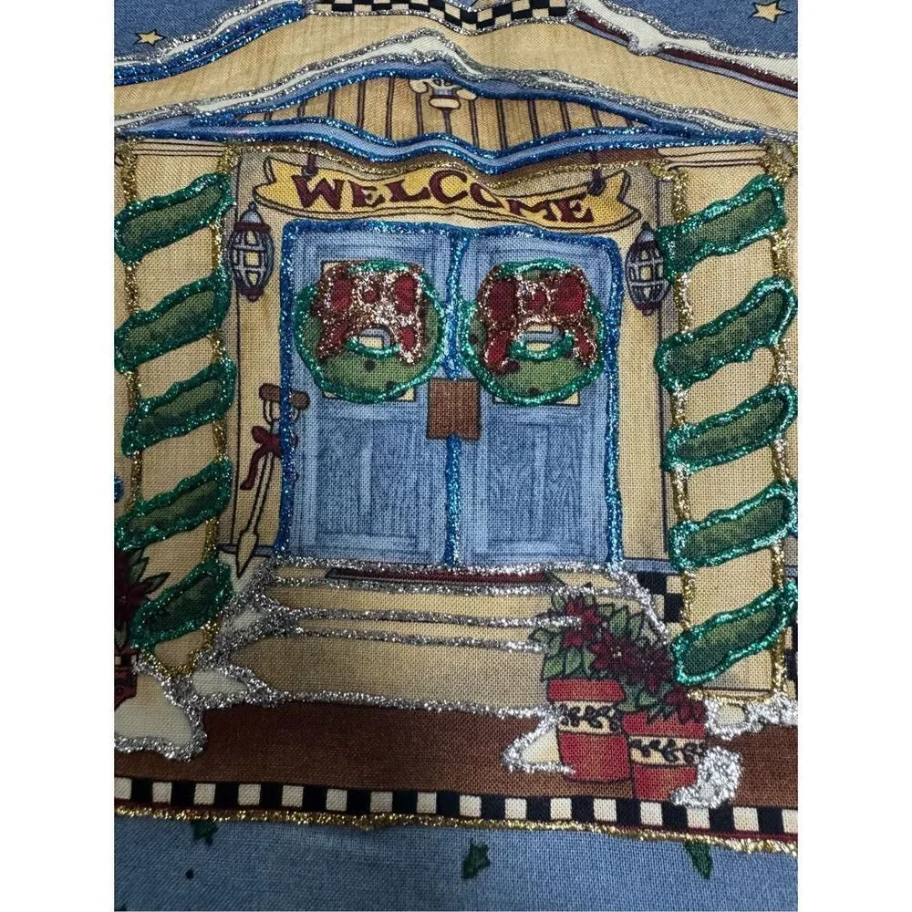 Rare Vintage 1970's Christmas TOILET SEAT COVER Holiday Decor